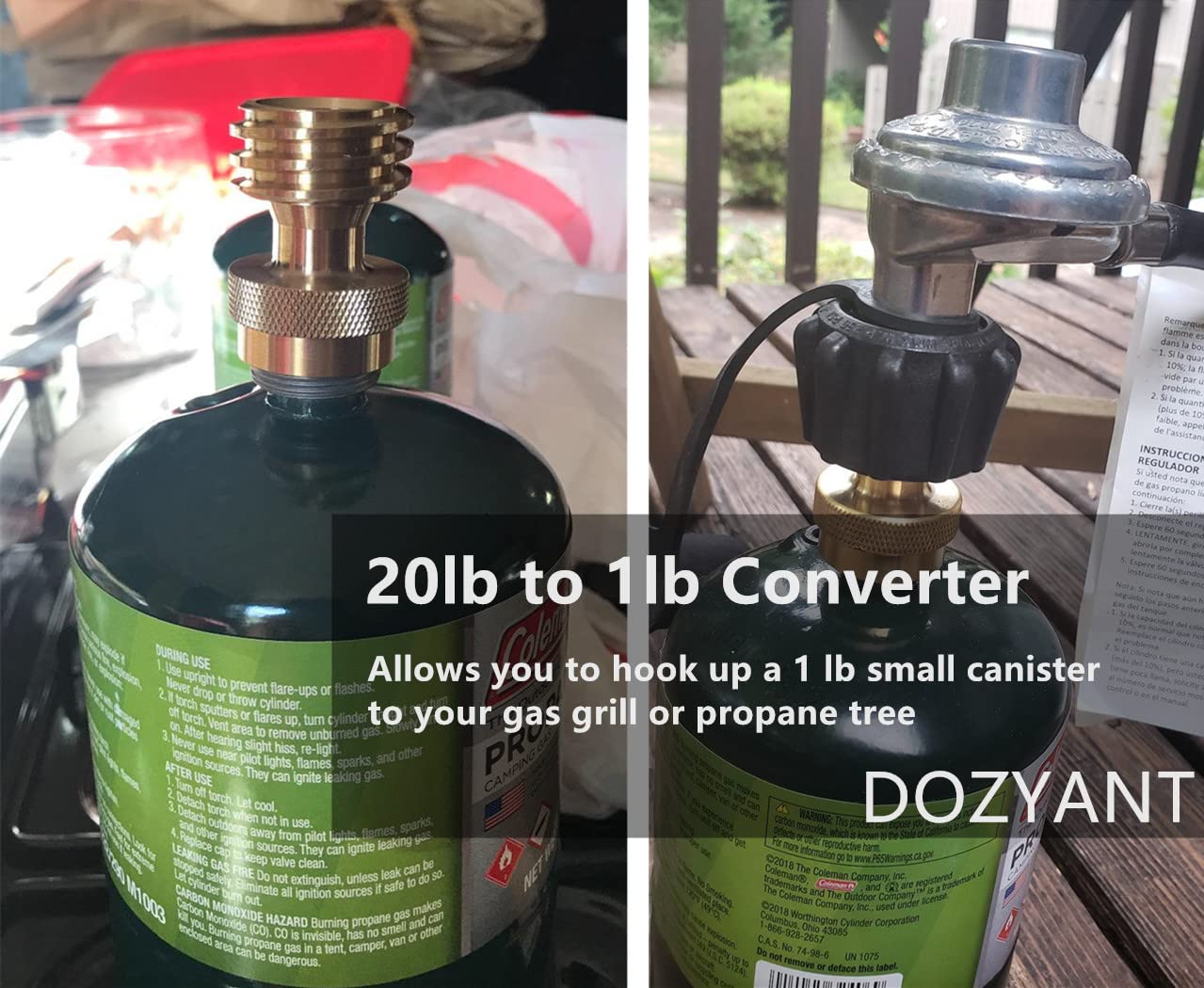 Amazon.com : DOZYANT Steak Saver 20lb to 1lb Propane Tank Adapter